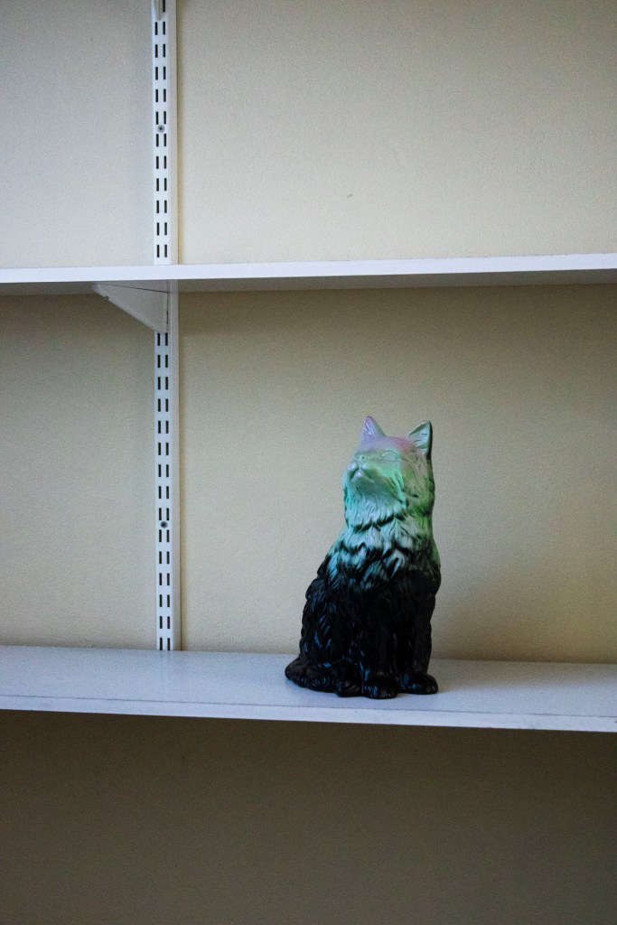 Olinko joskus kissanpoika? installed in an abandoned military dormitory building, Uus Festivaali art path group exhibition 2023.

Photo: Lauri Tujula