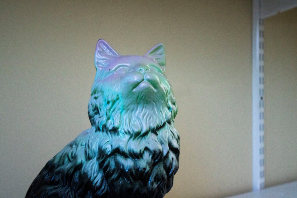 Olinko joskus kissanpoika? installed in an abandoned military dormitory building, Uus Festivaali art path group exhibition 2023.

Photo: Lauri Tujula