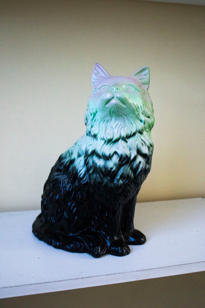 Olinko joskus kissanpoika? installed in an abandoned military dormitory building, Uus Festivaali art path group exhibition 2023.

Photo: Lauri Tujula